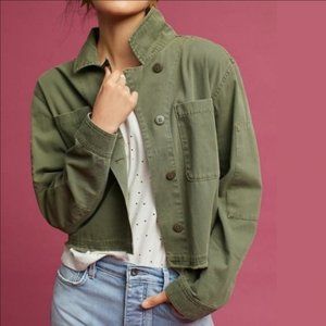 LIKE NEW Sanctuary Army Green Slight Crop Jacket